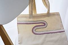 Nákupné tašky - Bavlnená taška s motívom zo špagátu (Abstraktný vzor) - 16415972_