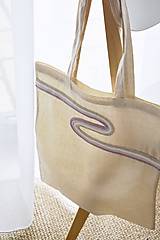 Nákupné tašky - Bavlnená taška s motívom zo špagátu (Abstraktný vzor) - 16415976_