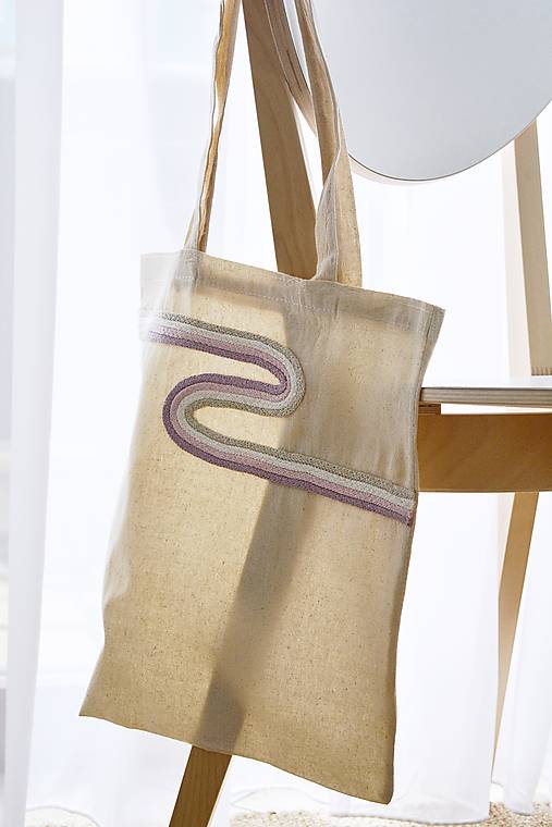 Bavlnená taška s motívom zo špagátu (Abstraktný vzor)