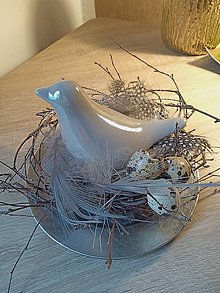 Dekorácie - Vtáčik v hniezde - 16415735_