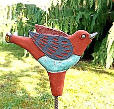 Dekorácie - Záhradná dekorácia - keramický vták - 16416087_