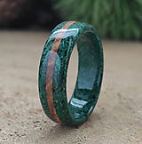Prstene - Malachitový prsteň s olivou - 16415131_