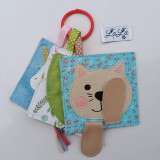 Hračky - Mačička KUK! - quiet book kartička - 16417384_