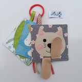 Hračky - Mačička KUK! - quiet book kartička - 16417387_