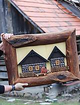 Obrazy - Čičmany obraz zo starého dreva - 16417159_