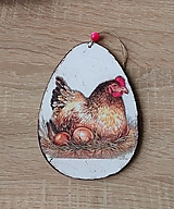 Dekorácie - veľkonočné vajíčko sliepočka - 16417337_