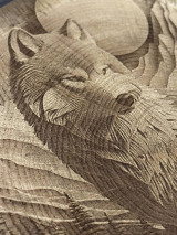 Obrazy - Obraz vlka na dubovom pláte - 16415316_
