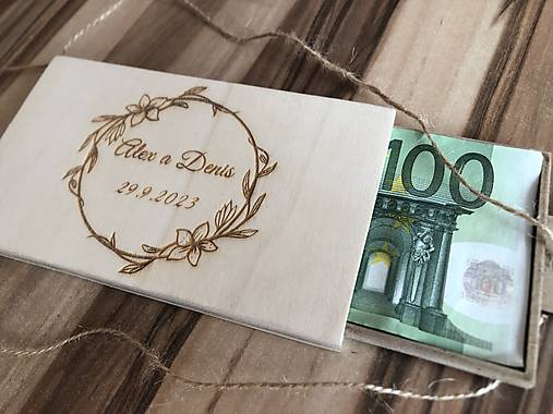 Krabička/Obálka na peniaze-Svatba