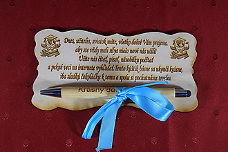 Dekorácie - Gravírované pero so stojančekom darček učiteľom  8 - 16415188_