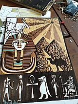 Grafika - Drevorez Egypt (Béžová) - 16415409_