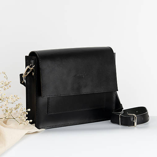 Kabelky - Kožená kabelka Zara Raw (čierna) - 16418842_