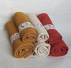 Úžitkový textil - Waflová osuška a uterák - set - 16418781_