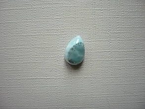 Minerály - Kabošon - larimar 9 mm, č.14Cf - 16419877_