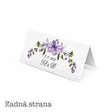 Papier - 201b. Svadobná menovka na stôl - fialová 1ks - 16422917_