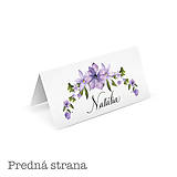 Papier - 201b. Svadobná menovka na stôl - fialová 1ks - 16422918_