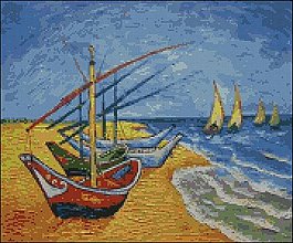 Návody a literatúra - M087 Člny v Saint Maries_Vincent van Gogh - 16422953_