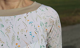 Topy, tričká, tielka - Tričko béžové s bylinkami - 16424090_