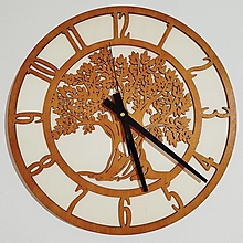 Dekorácie - Drevené hodiny STROM - 16421272_