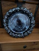 Nádoby - Ručne modelovaná misa 29cm z čiernej kameninovej hliny - 16421743_