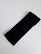 Čiapky, čelenky, klobúky - Čelenka jednofarebná (čierna) - 16424979_