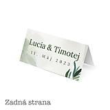 Papier - 202b. Svadobná menovka na stôl - olivová 1ks - 16424728_