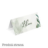 Papier - 202b. Svadobná menovka na stôl - olivová 1ks - 16424729_