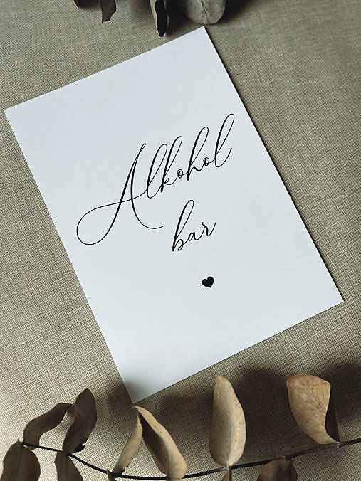 Papiernictvo - Alkohol bar A5 - Kartička simple - 16424596_