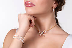Náhrdelníky - náhrdelník Adel s mašľou - 16426792_