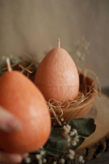 Dekorácie - Veľkonočné vajíčko - veľké (Oranžová) - 16426046_