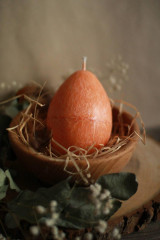 Dekorácie - Veľkonočné vajíčko - veľké (Oranžová) - 16426062_