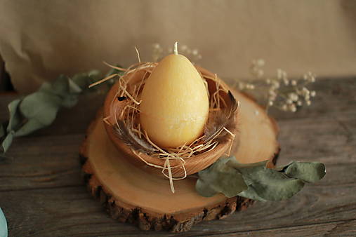 Dekorácie - Veľkonočné vajíčko - veľké (Žltá) - 16426028_