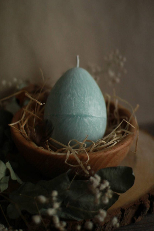 Dekorácie - Veľkonočné vajíčko - veľké (Tyrkysová) - 16426071_