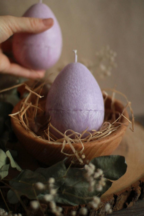 Dekorácie - Veľkonočné vajíčko - veľké (Fialová) - 16426087_