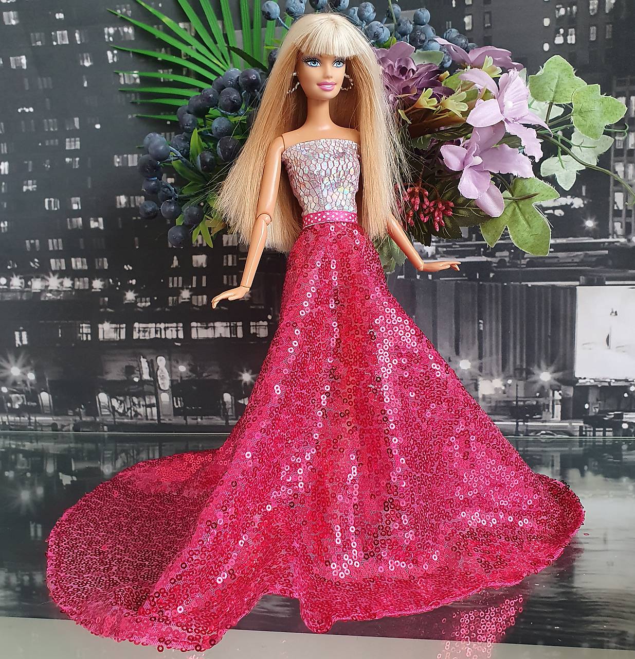 Princeznovské šaty pre Barbie