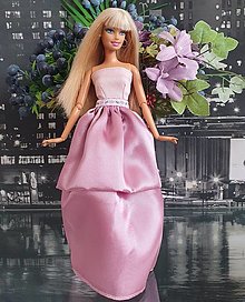 Hračky - Ružové spoločenské šaty pre Barbie - 16424970_