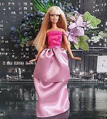 Hračky - Ružové spoločenské šaty pre Barbie - 16424984_