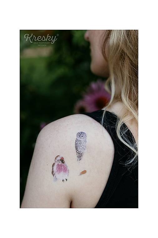 Dočasné tetovačky - Vtáky