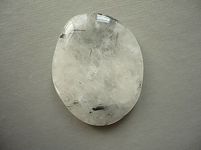 Minerály - Placka - křišťál s turmalínem 41 mm, č.410w - 16425521_