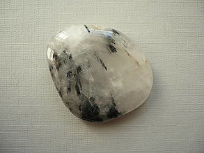 Minerály - Placka - křišťál s turmalínem 37 mm, č.781f - 16425543_