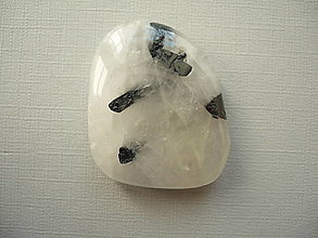 Minerály - Placka - křišťál s turmalínem 36 mm, č.786f - 16425559_