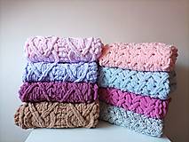 Detský textil - Puffy deka pre bábätko  (Ružová (srdiečková)) - 16425719_