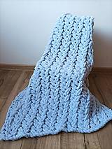 Detský textil - Puffy deka pre bábätko  (Sivo-modrá) - 16425722_