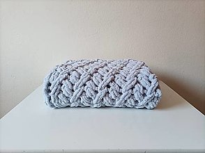 Detský textil - Puffy deka pre bábätko  (Sivo-modrá) - 16425720_