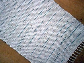 Úžitkový textil - tkany koberec melirkovany smaragd - 16429133_