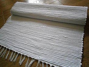 Úžitkový textil - tkany koberec snehovo biely - 16429167_