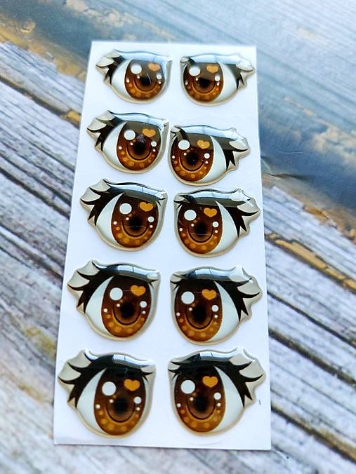 Nalepovacie očká, 1 pár, veľkosť 15mm