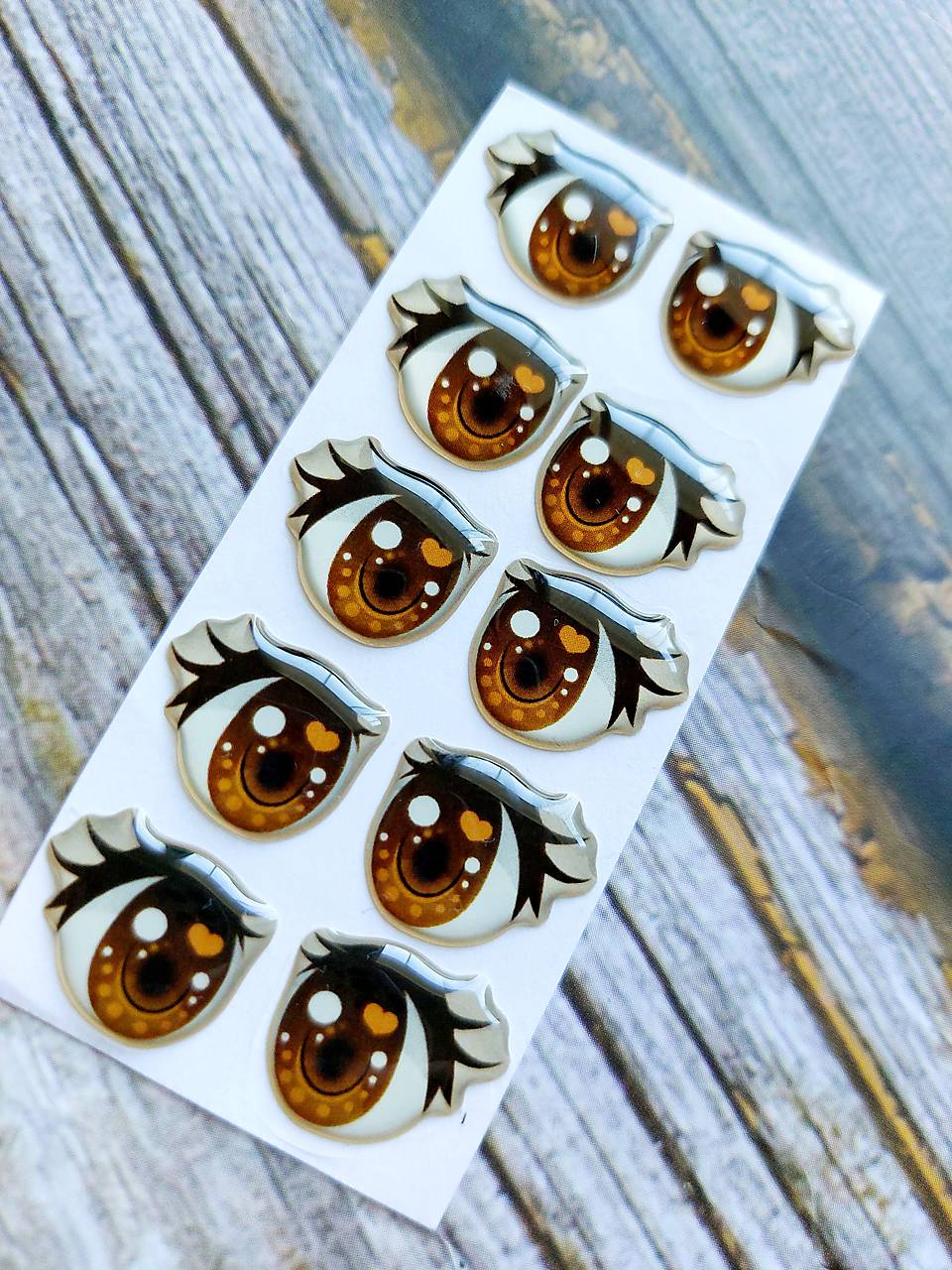 Nalepovacie očká, 1 pár, veľkosť 15mm