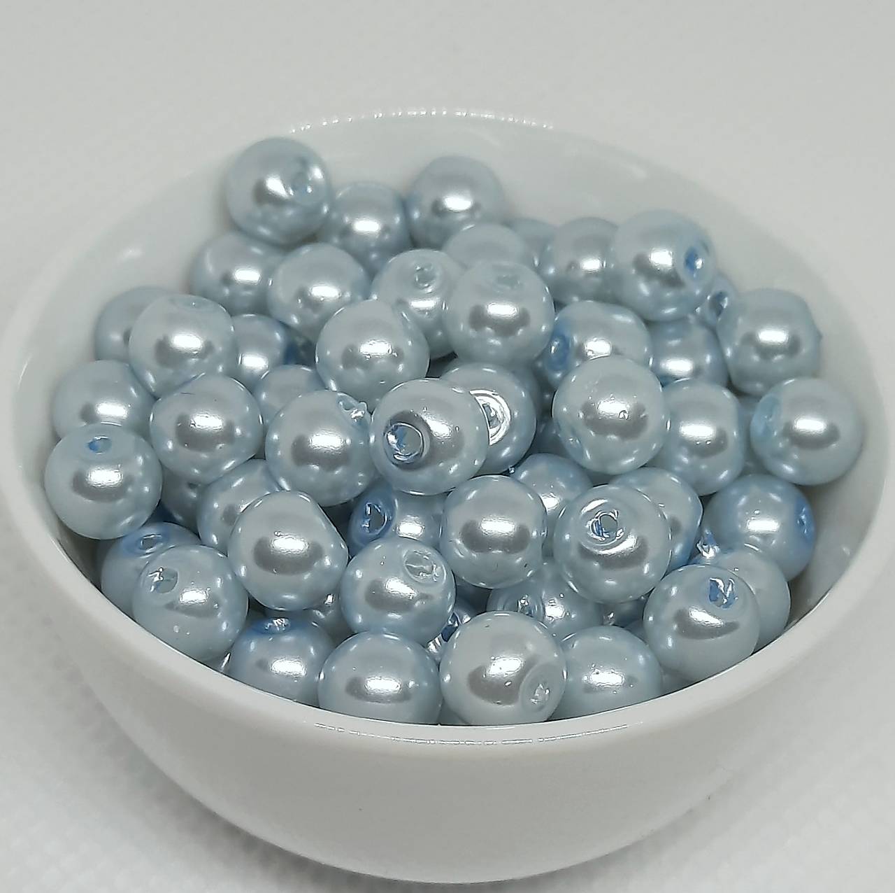 Voskované perly 6mm-30ks (modrá svetlá)