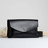 Kabelky - Kožená kabelka a ľadvinka Lilly (čierna) - 16428034_