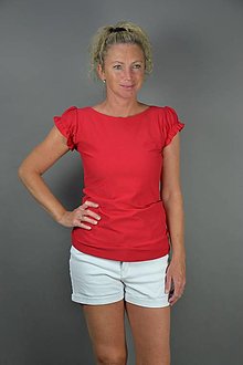 Topy, tričká, tielka - Červené tričko - 16429538_